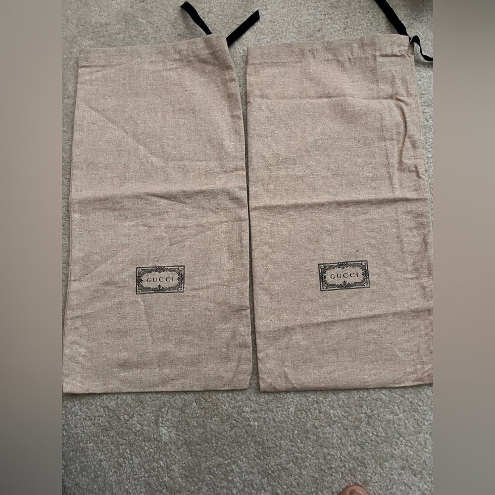 Gucci Tan Fabric Dust Bags